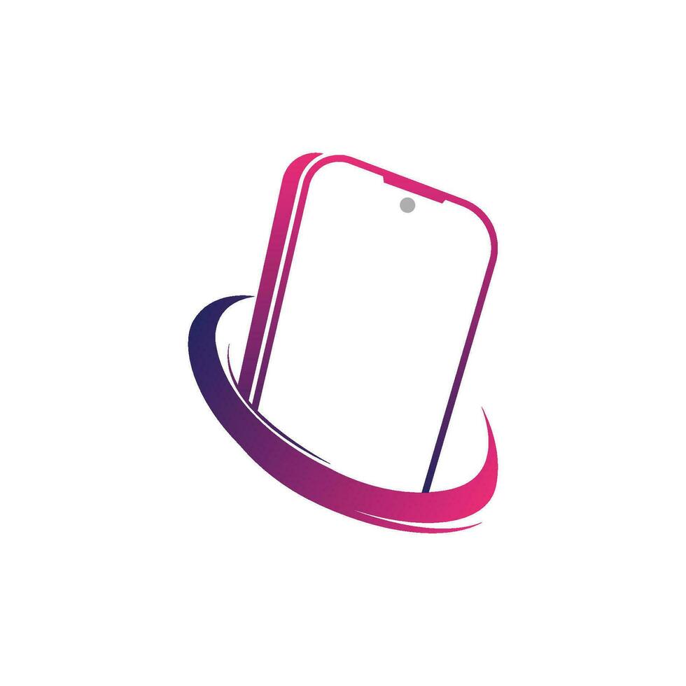Smartphone-Logo, moderner Elektronikvektor, Smartphone-Shop-Design, elektronische Waren vektor