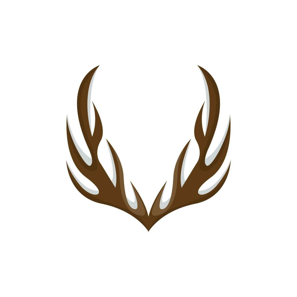 Hirsch Horn Logo, Tier Vektor, minimalistisch einfach Design, Illustration Symbol Symbol vektor