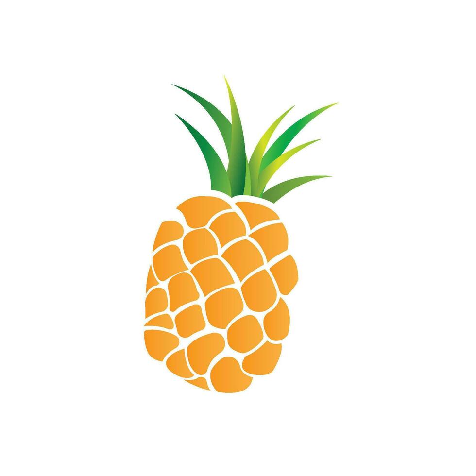 ananas logotyp, vektor trädgård bruka färsk frukt, design för enkel frukt affär juice