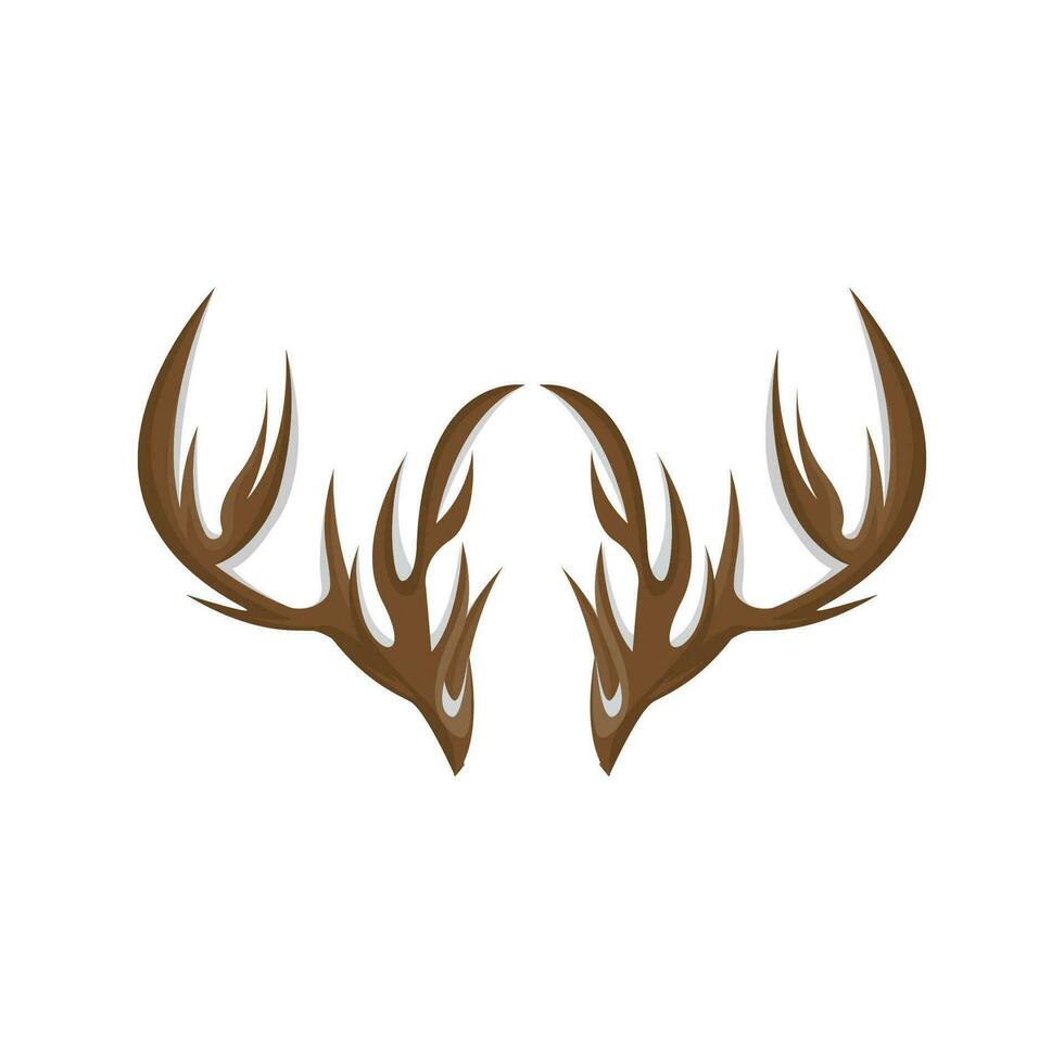 Hirsch Horn Logo, Tier Vektor, minimalistisch einfach Design, Illustration Symbol Symbol vektor