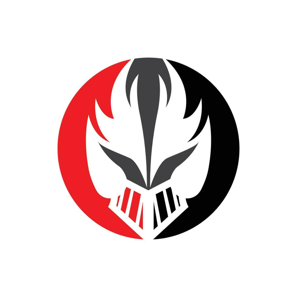 spartanisch Logo Design, Vektor Wikinger Wächter Kämpfer, einfach griechisch Krieger Helm