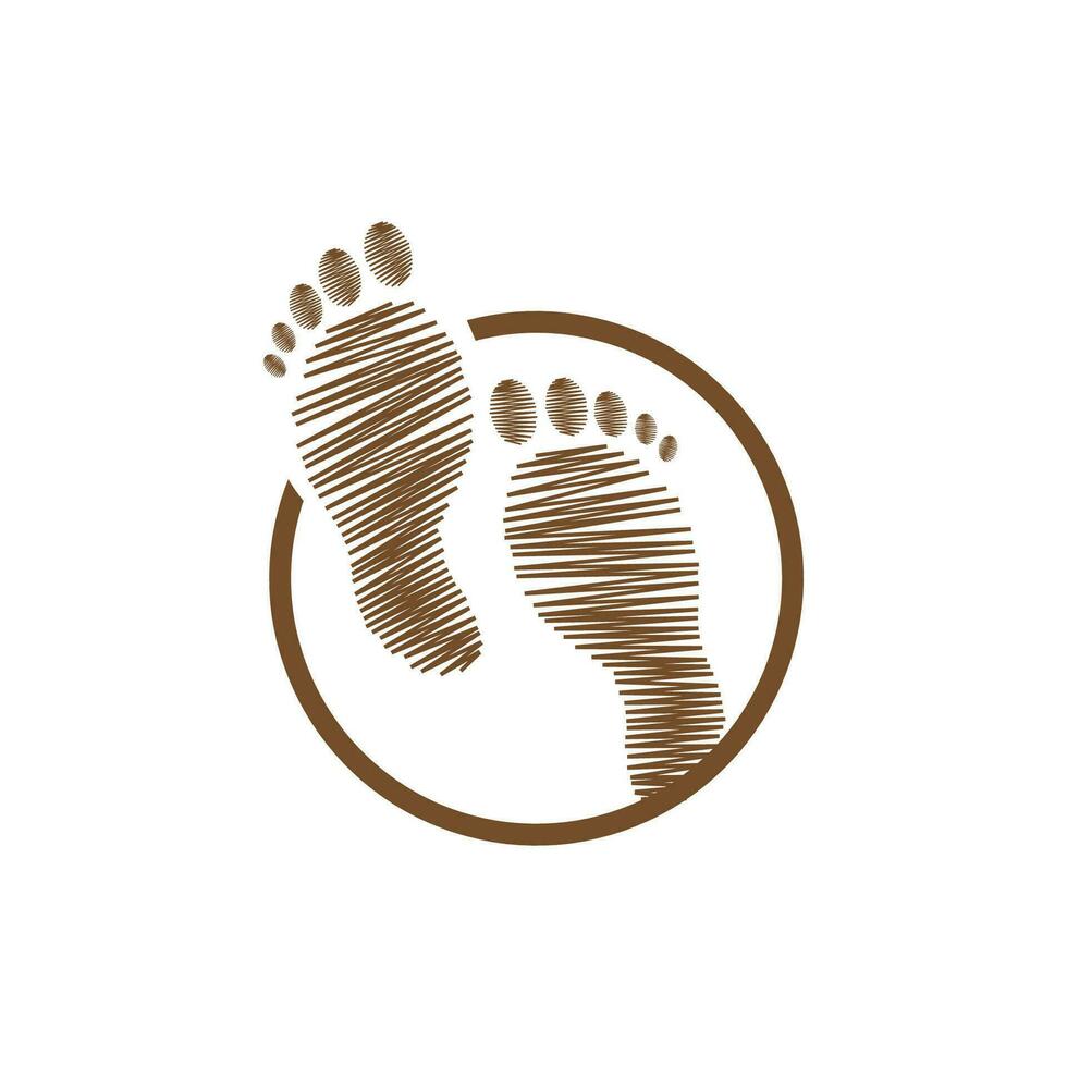 Fußpflege Logo Design Gesundheit Illustration Frau Pediküre Salon Vektor