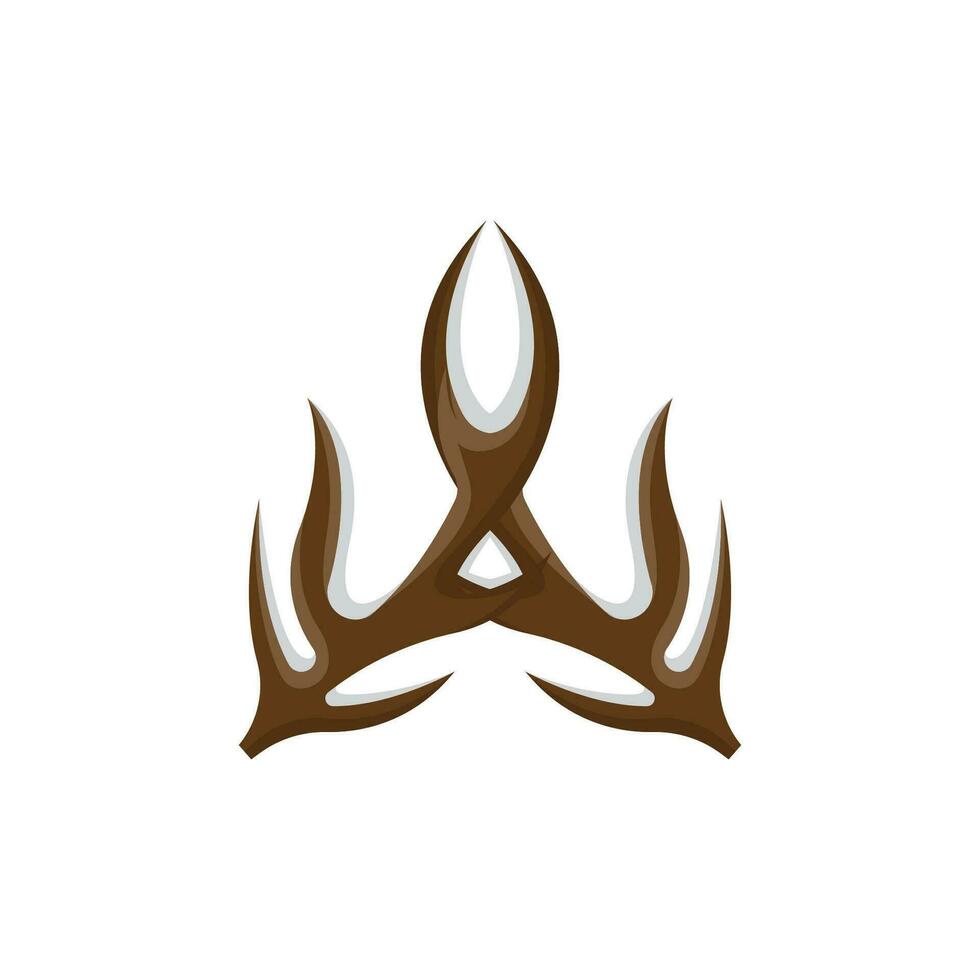 Hirsch Horn Logo, Tier Vektor, minimalistisch einfach Design, Illustration Symbol Symbol vektor