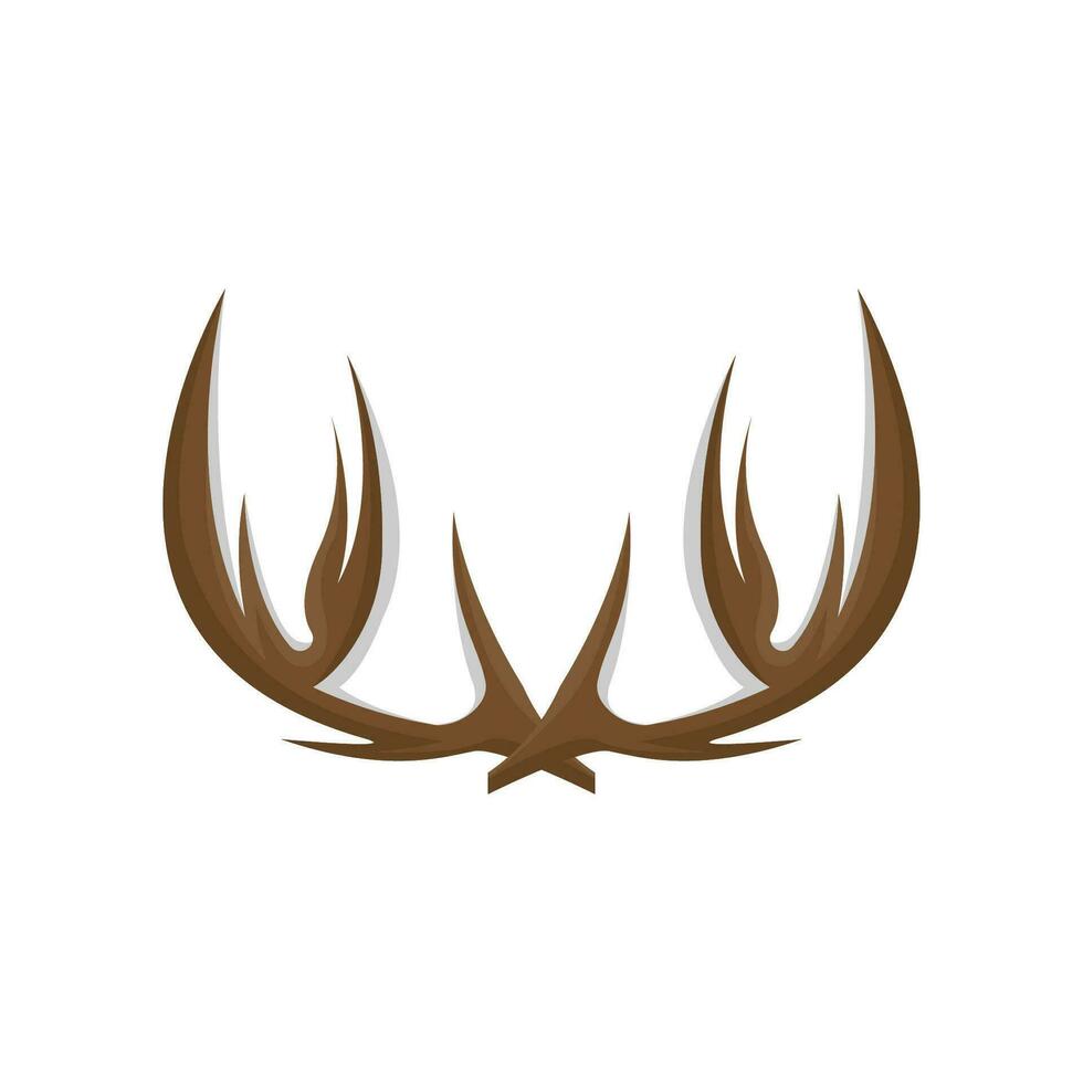 Hirsch Horn Logo, Tier Vektor, minimalistisch einfach Design, Illustration Symbol Symbol vektor