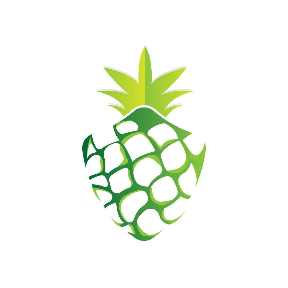 ananas logotyp, vektor trädgård bruka färsk frukt, design för enkel frukt affär juice