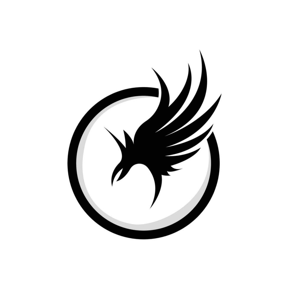 Flügel Logo Design, Vektor Adler Falke Flügel, Schönheit fliegend Vogel, Illustration Symbol