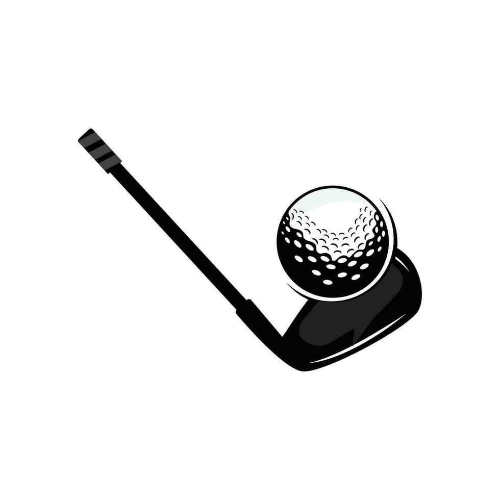 golf logotyp design, design vektor golf boll och golf klubb turnering, illustration mall