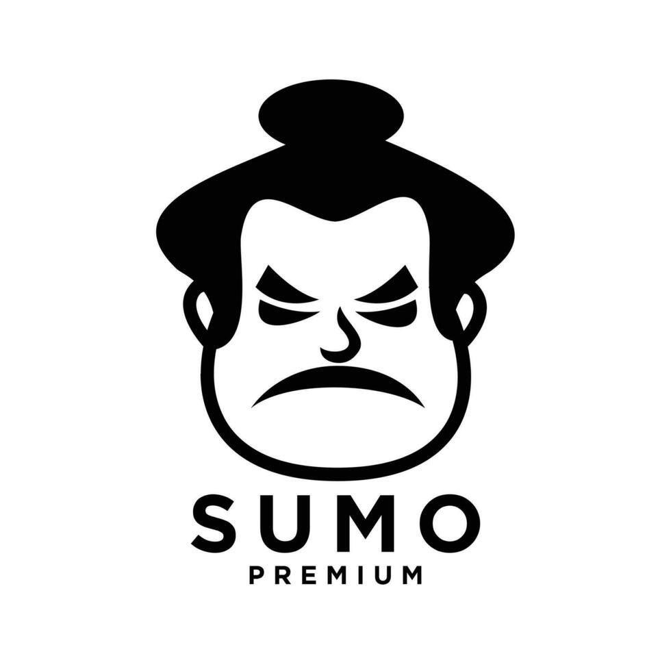 sumo maskot logotyp ikon design illustration vektor