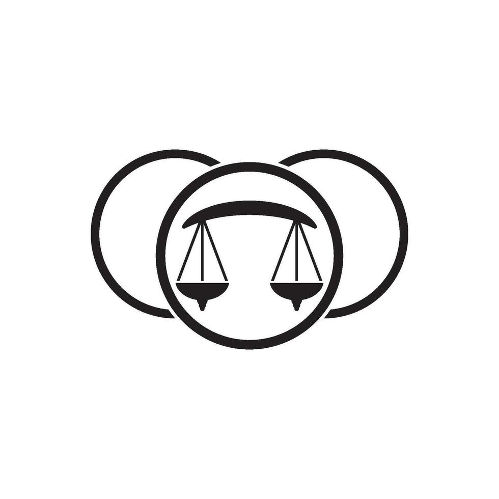 Gesetz Symbol Logo, Vektor Illustration Design Vorlage.
