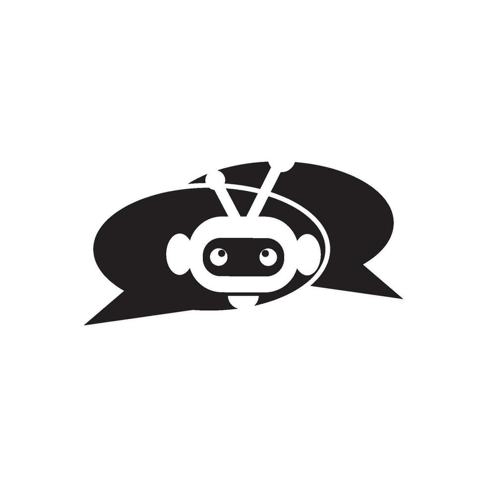 robot ikon logotyp symbol, illustration design mall. vektor