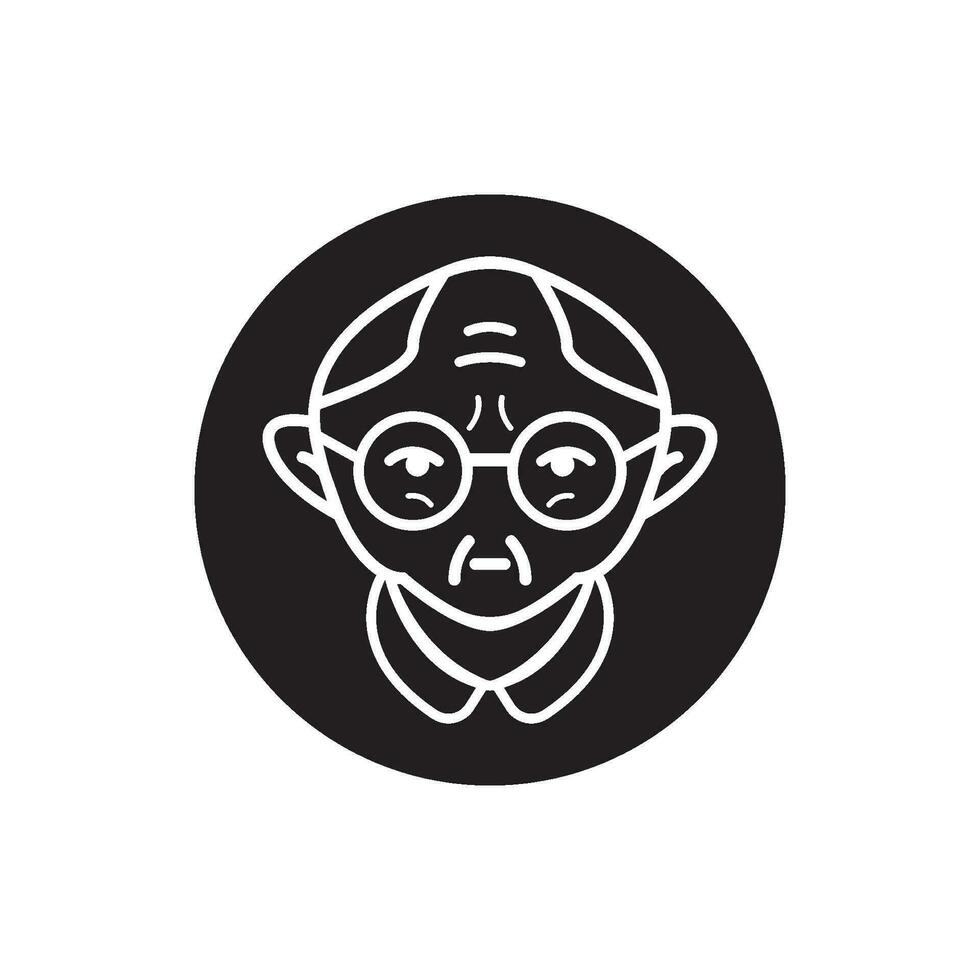 Alten Menschen Symbol Logo Vektor Illustration Vorlage Design.