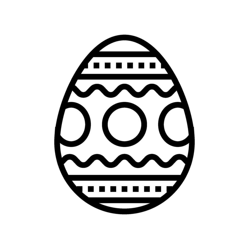 Ostern Ei Hähnchen Bauernhof Essen Linie Symbol Vektor Illustration