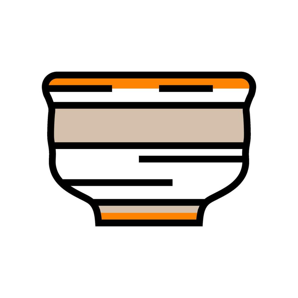 skull kopp japansk mat Färg ikon vektor illustration