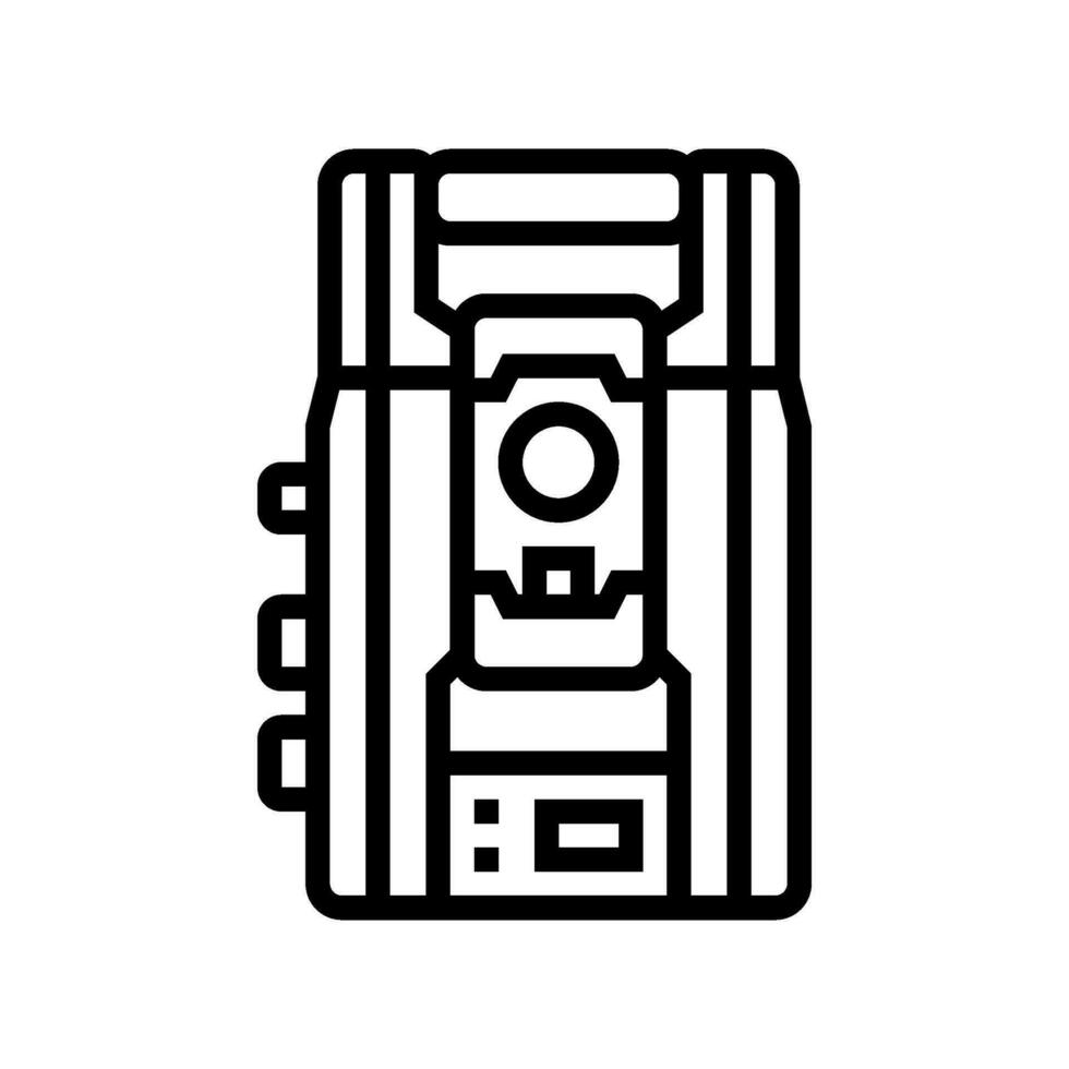 Landvermesser bürgerlich Ingenieur Linie Symbol Vektor Illustration