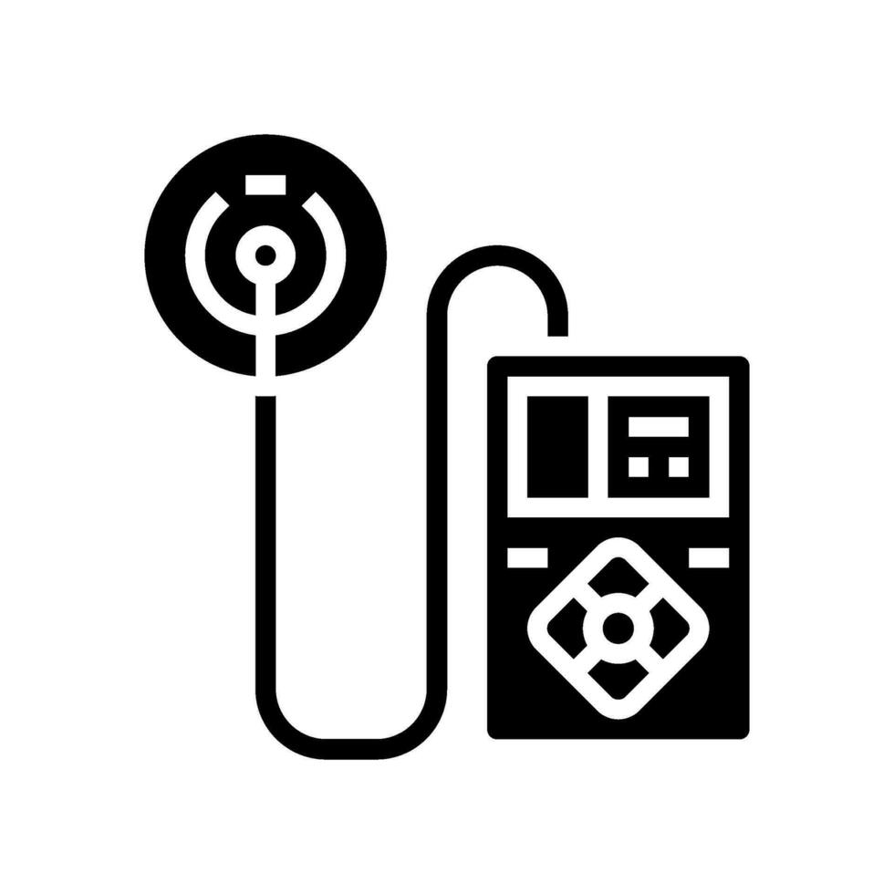 Insulin Pumpe biomedizinisch Glyphe Symbol Vektor Illustration