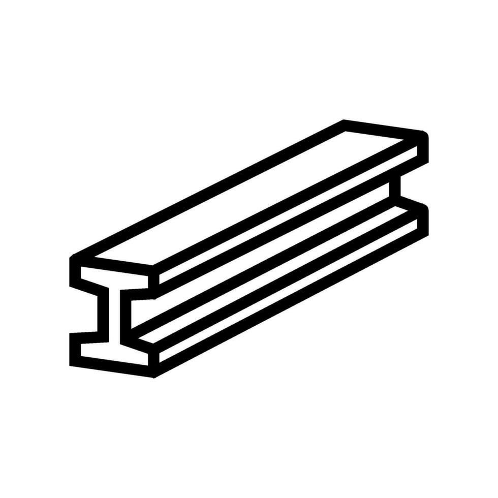 stål balkar civil ingenjör linje ikon vektor illustration