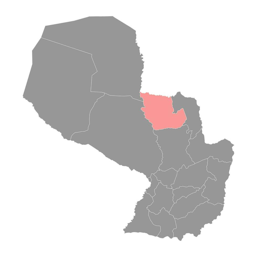Empfängnis Abteilung Karte, Abteilung von Paraguay. Vektor Illustration.
