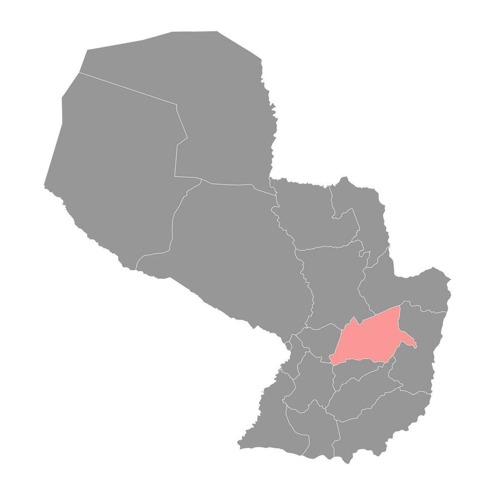 caaguazu Abteilung Karte, Abteilung von Paraguay. Vektor Illustration.