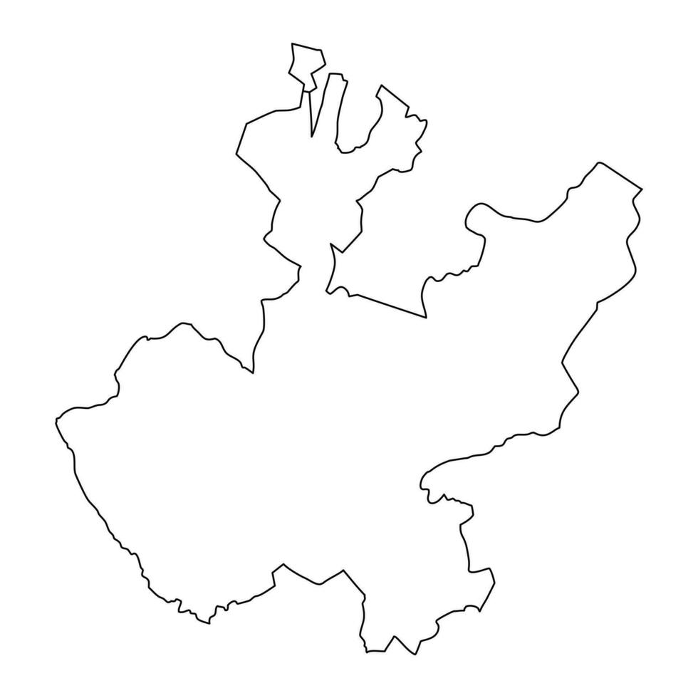jalisco stat Karta, administrativ division av de Land av Mexiko. vektor illustration.
