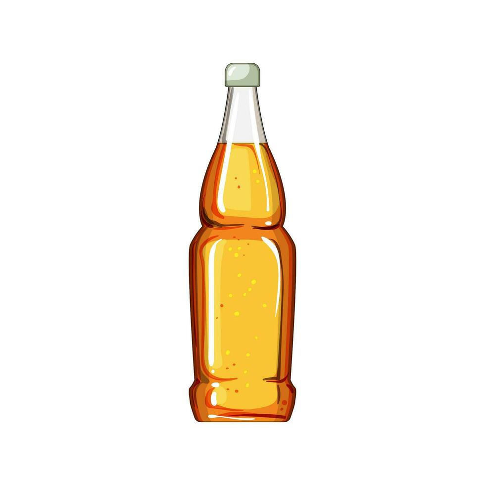 kall glas flaska soda tecknad serie vektor illustration