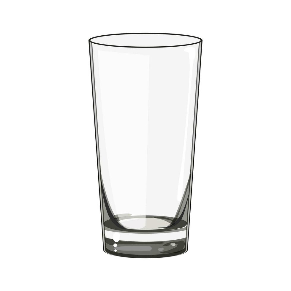 vatten glas kopp tecknad serie vektor illustration