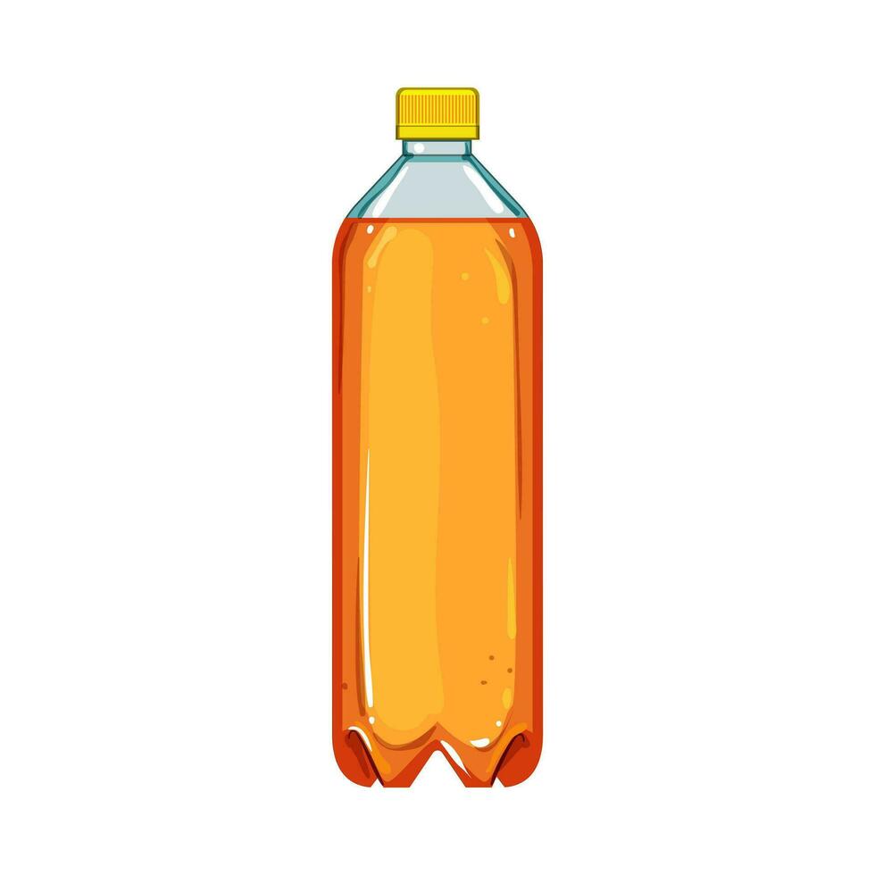 dryck plast flaska soda tecknad serie vektor illustration