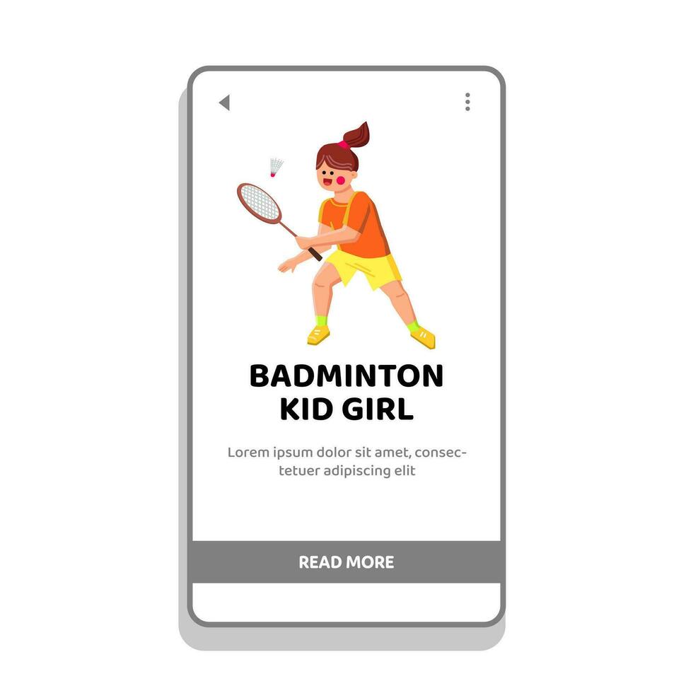 Aktivität Badminton Kind Mädchen Vektor