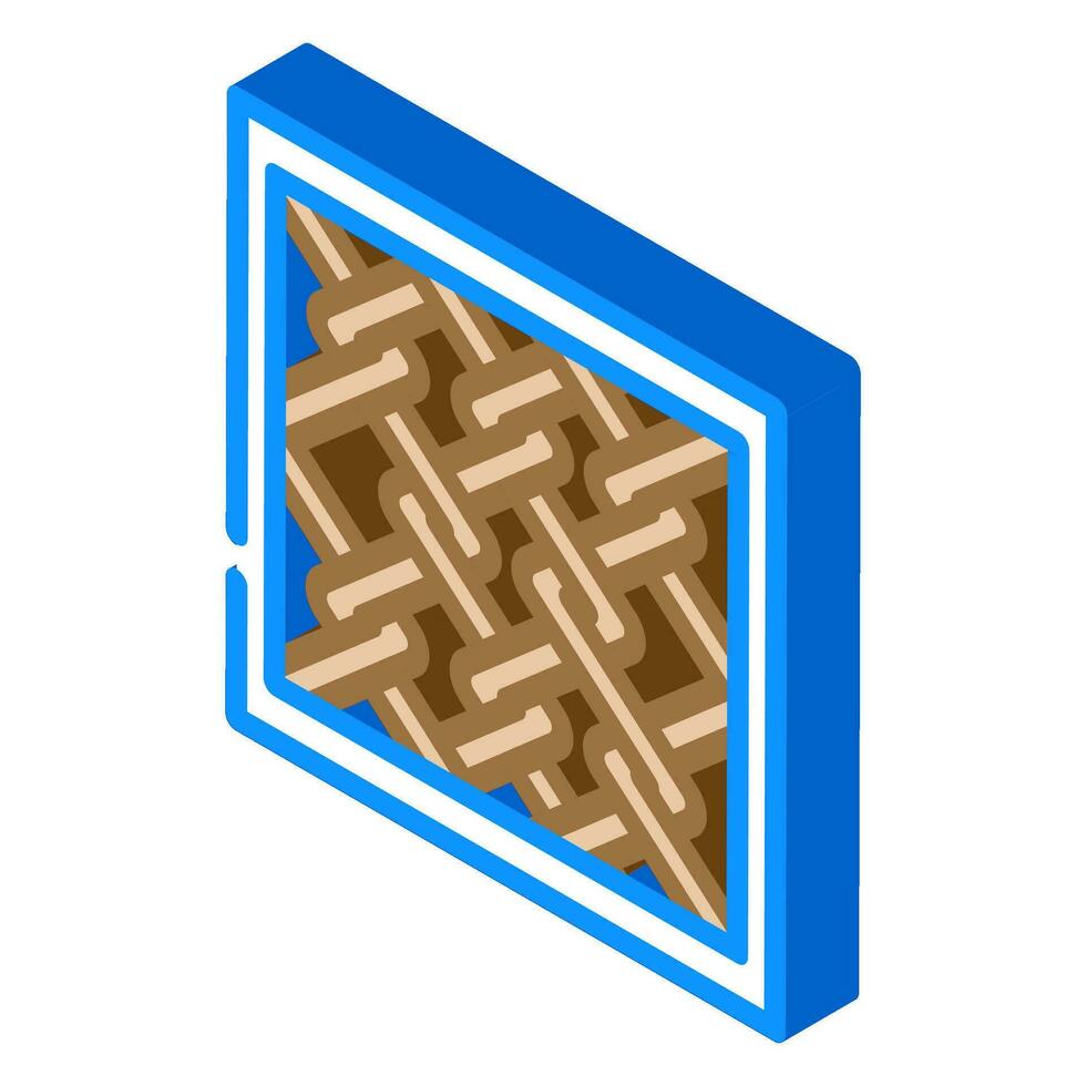 Stahl Gittergewebe bürgerlich Ingenieur isometrisch Symbol Vektor Illustration