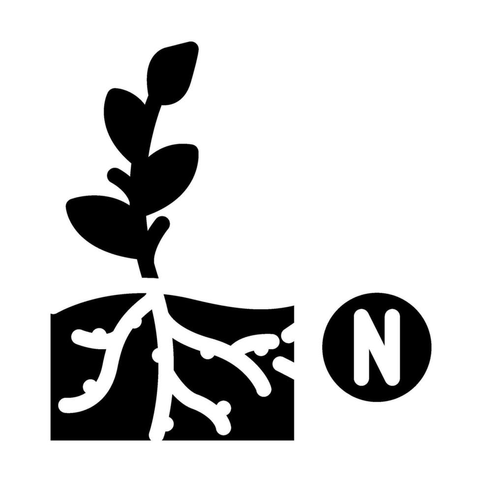 Stickstoff- Fixierung Umwelt Glyphe Symbol Vektor Illustration