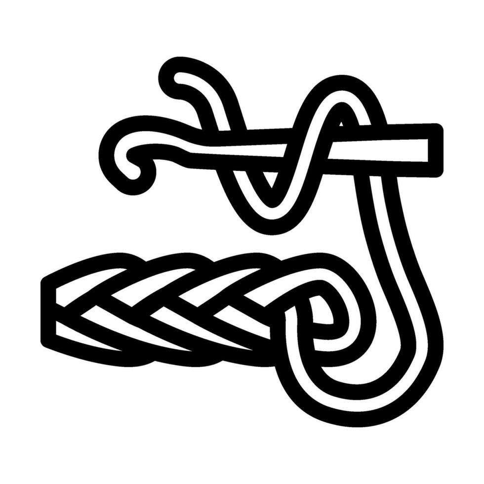 häkeln Stricken wolle Linie Symbol Vektor Illustration