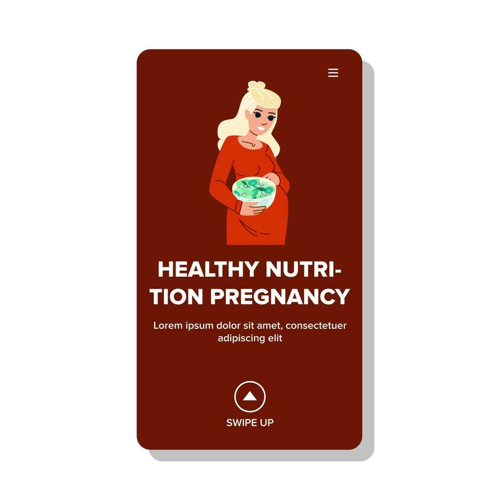 Mutter gesund Ernährung Schwangerschaft Vektor