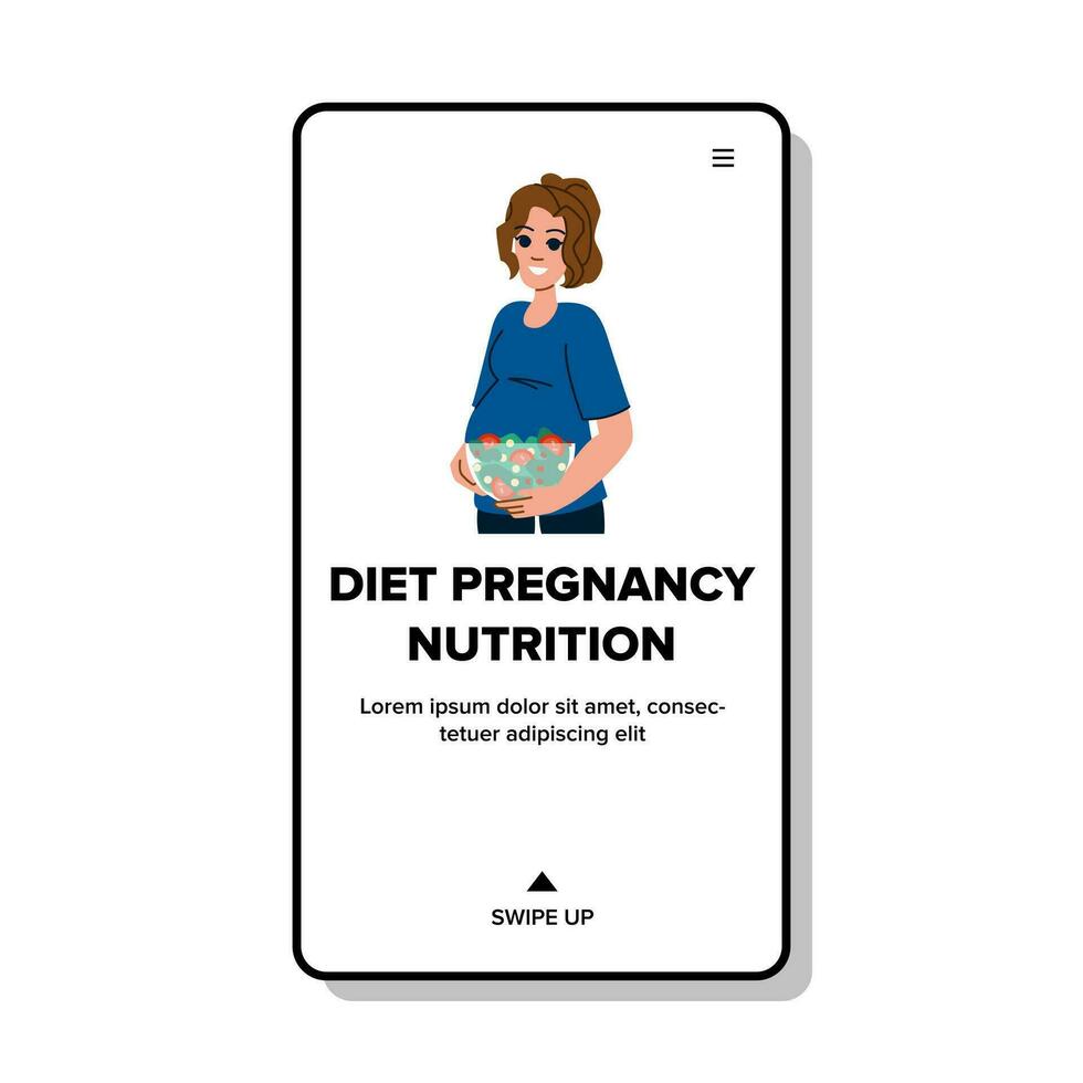 Frau Diät Schwangerschaft Ernährung Vektor