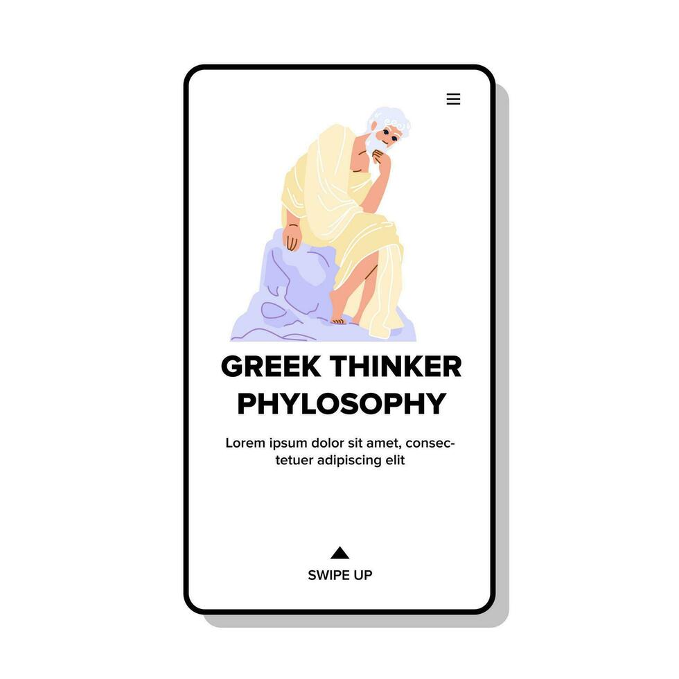 Geschichte griechisch Denker Philosophie Vektor