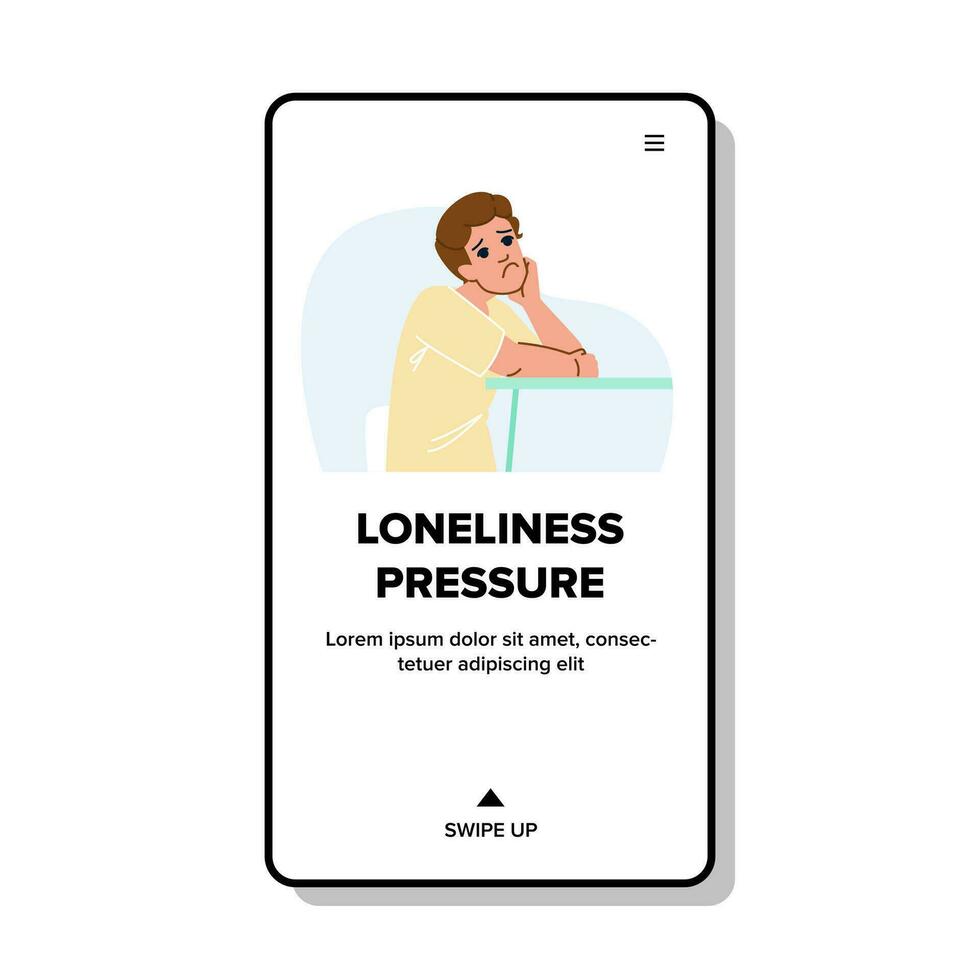 Gesundheit Einsamkeit Druck Vektor