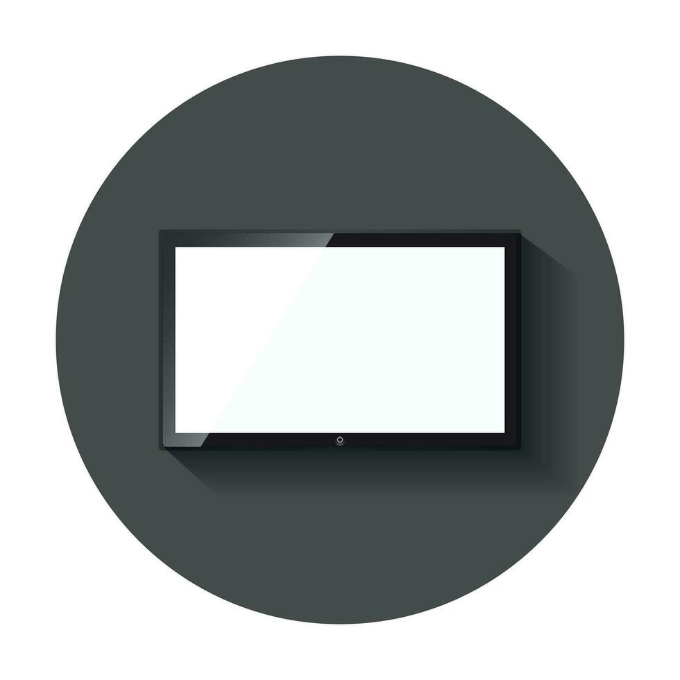 realistisch Fernseher Symbol Vektor Illustration. Fernsehen Symbol zum Webseite Design, Logo, Anwendung, ui mit lange Schatten.
