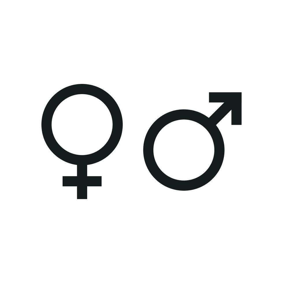 Geschlecht Zeichen Vektor Symbol. Männer und Frauen Konzept Symbol.