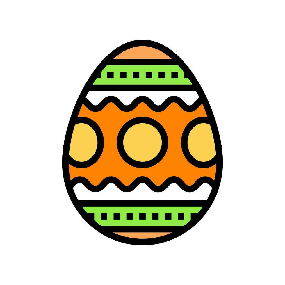 Ostern Ei Hähnchen Bauernhof Essen Farbe Symbol Vektor Illustration