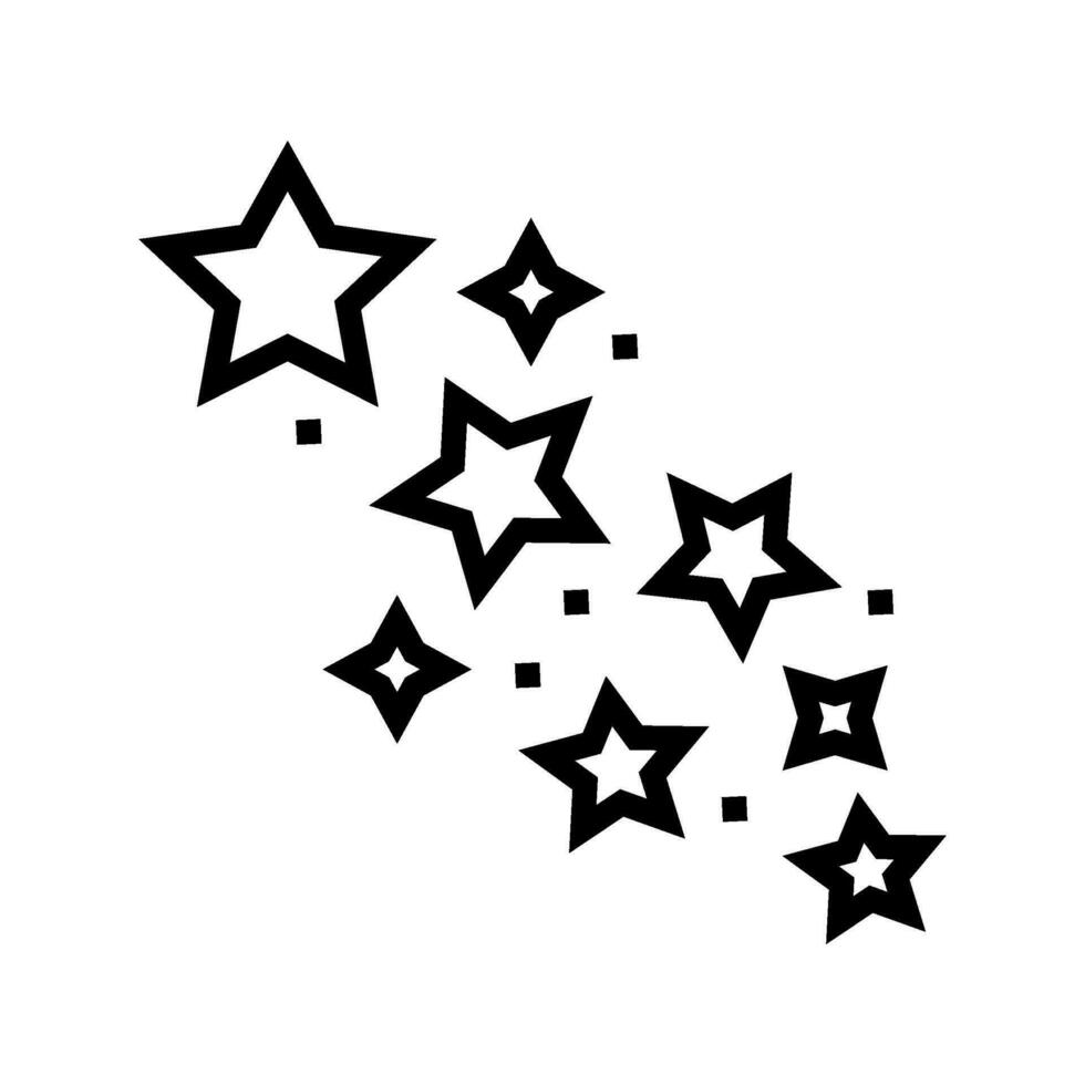 stjärna tatuering konst årgång linje ikon vektor illustration