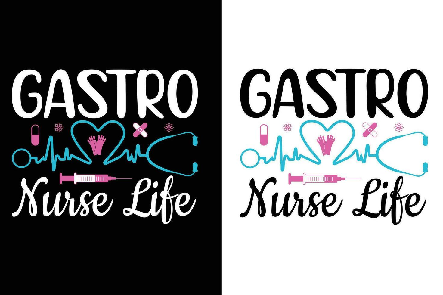 gastro Krankenschwester Leben Zitate T-Shirt vektor