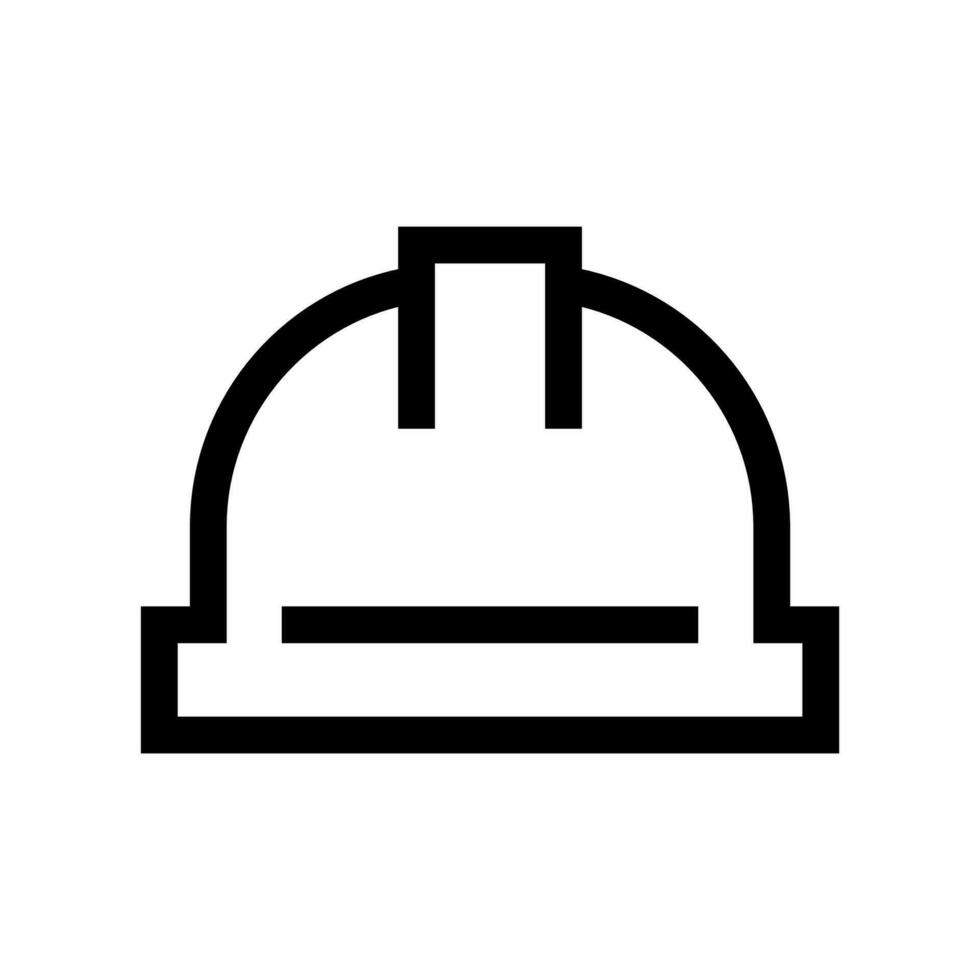 Konstruktion Helm, Ingenieur Hut Symbol im Linie Stil Design isoliert auf Weiß Hintergrund. editierbar Schlaganfall. vektor