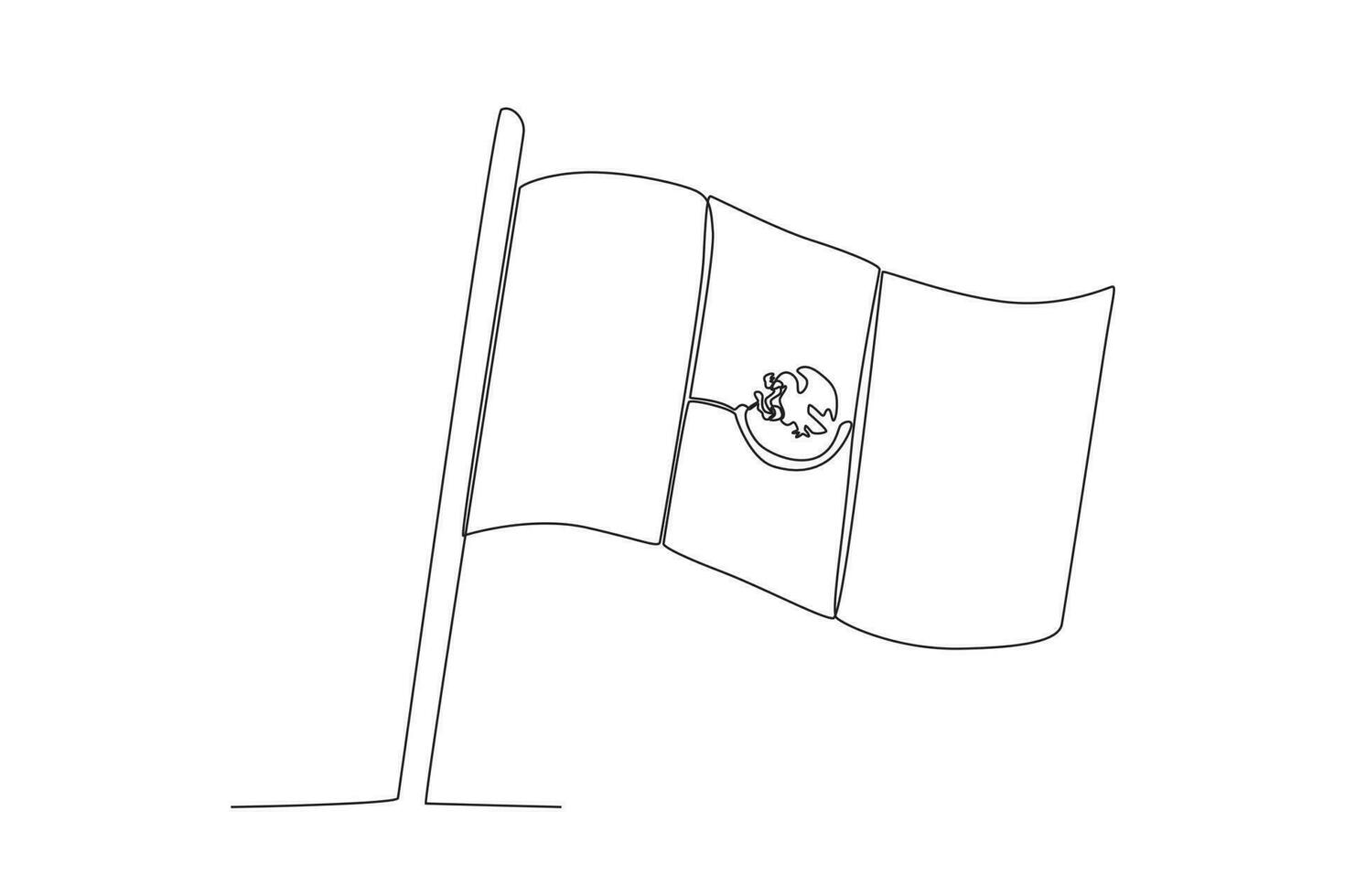 en flagga av de Land av mexico vektor