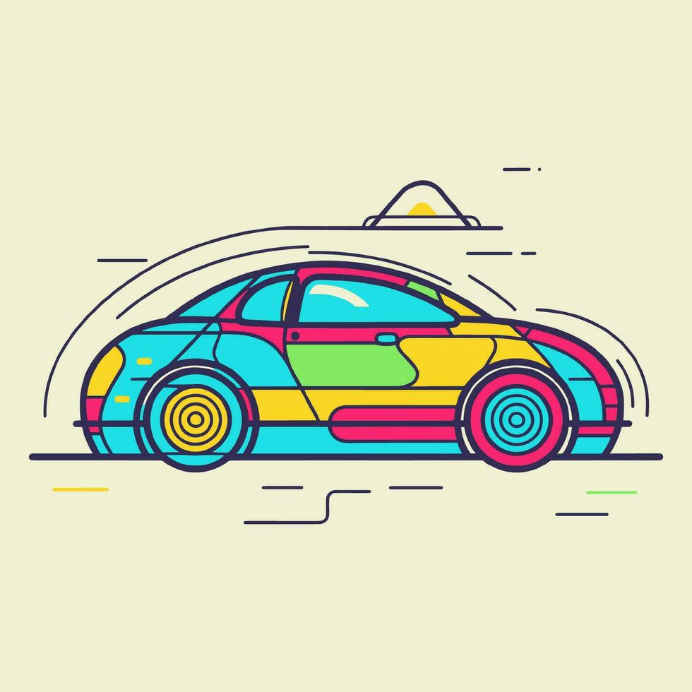 Rennen Auto Logo Illustration vektor