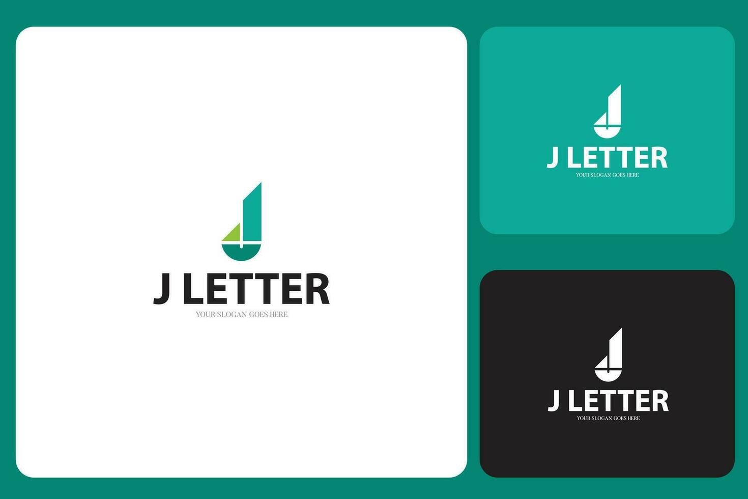 j Brief Logo Design Vorlage vektor