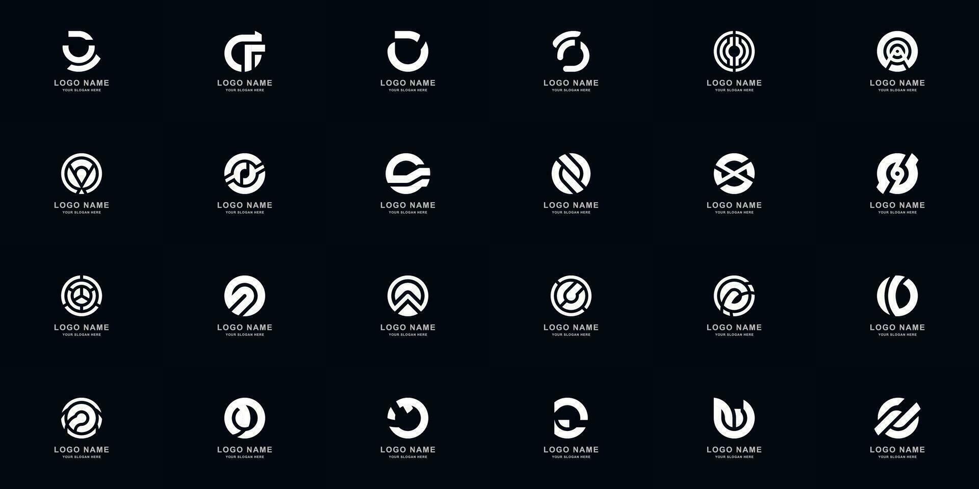 Sammlung voll einstellen abstrakt Brief Ö Monogramm Logo Design vektor