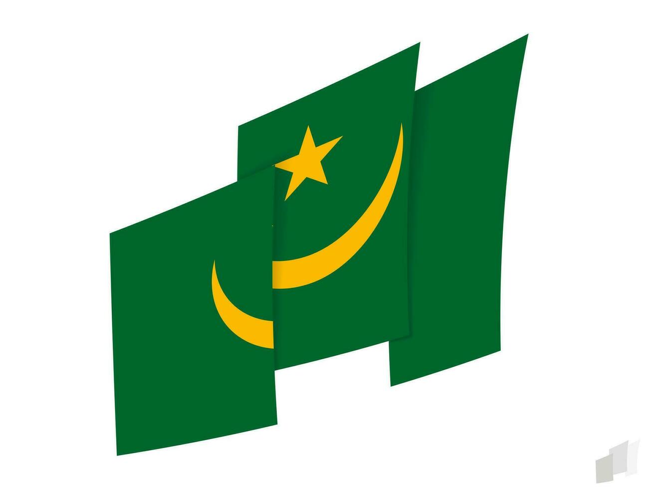 mauretanien flagga i ett abstrakt rev design. modern design av de mauretanien flagga. vektor