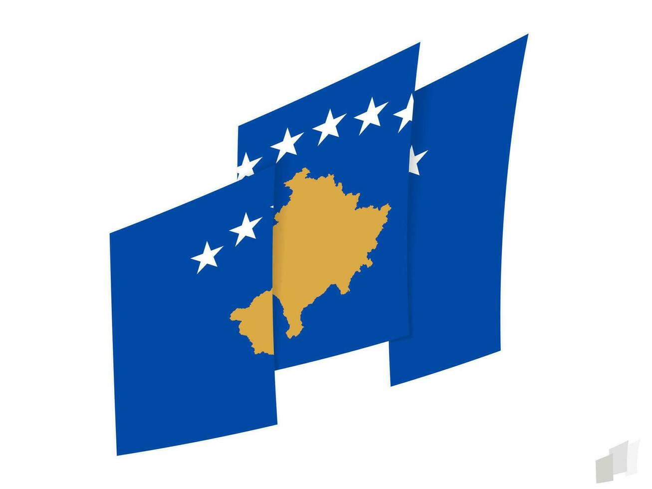 kosovo Flagge im ein abstrakt zerrissen Design. modern Design von das kosovo  Flagge. 26120239 Vektor Kunst bei Vecteezy