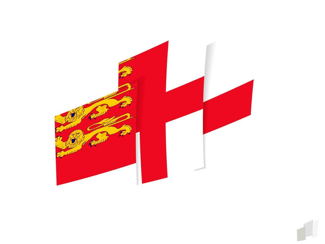 sark Flagge im ein abstrakt zerrissen Design. modern Design von das sark Flagge. vektor