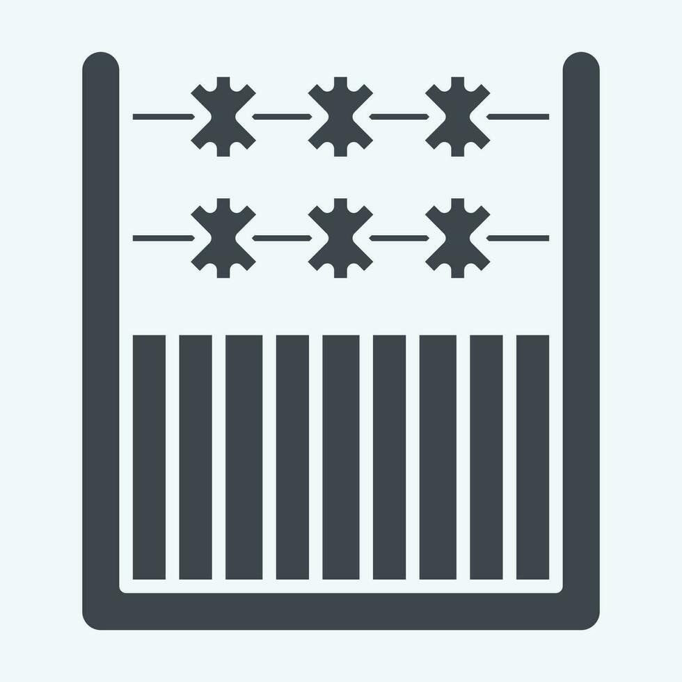 Symbol Zaun. verbunden zu Landwirtschaft Symbol. Glyphe Stil. einfach Design editierbar. einfach Illustration vektor