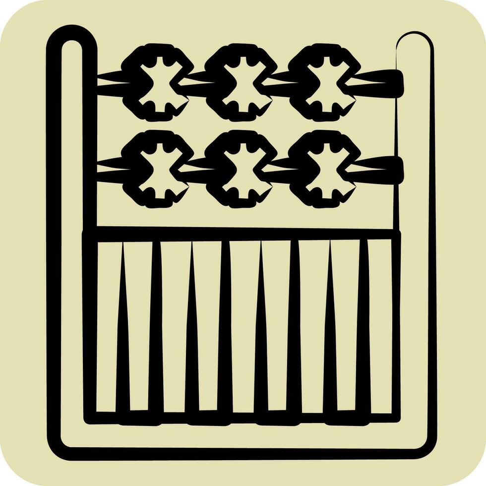 Symbol Zaun. verbunden zu Landwirtschaft Symbol. Farbe Kamerad Stil. einfach  Design editierbar. einfach Illustration 26120503 Vektor Kunst bei Vecteezy