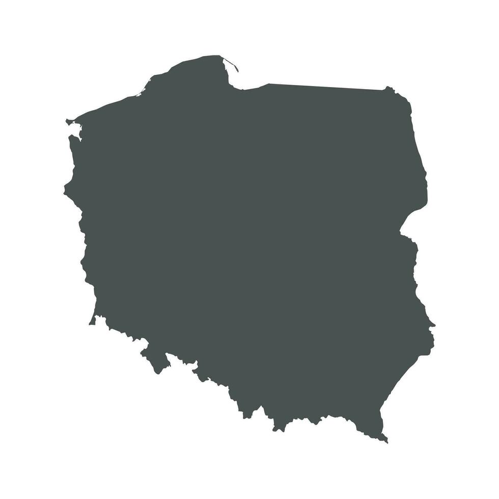 Polen Vektor Karte. schwarz Symbol auf Weiß Hintergrund.